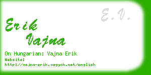 erik vajna business card